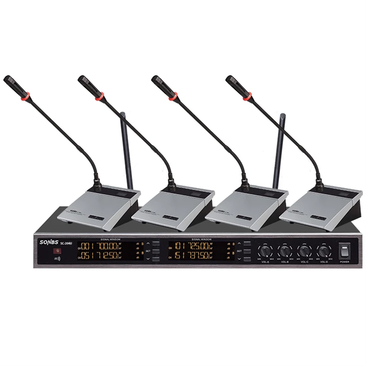 4 Pcs UHF Conference Microphone 4 Pcs UHF Conference Microphone
