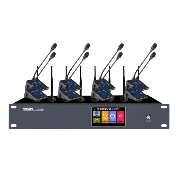 SC-A408U UHF Wireless Conference With 8 Desktop Mic Unit SC-A408U UHF Wireless Conference With 8 Desktop Mic Unit